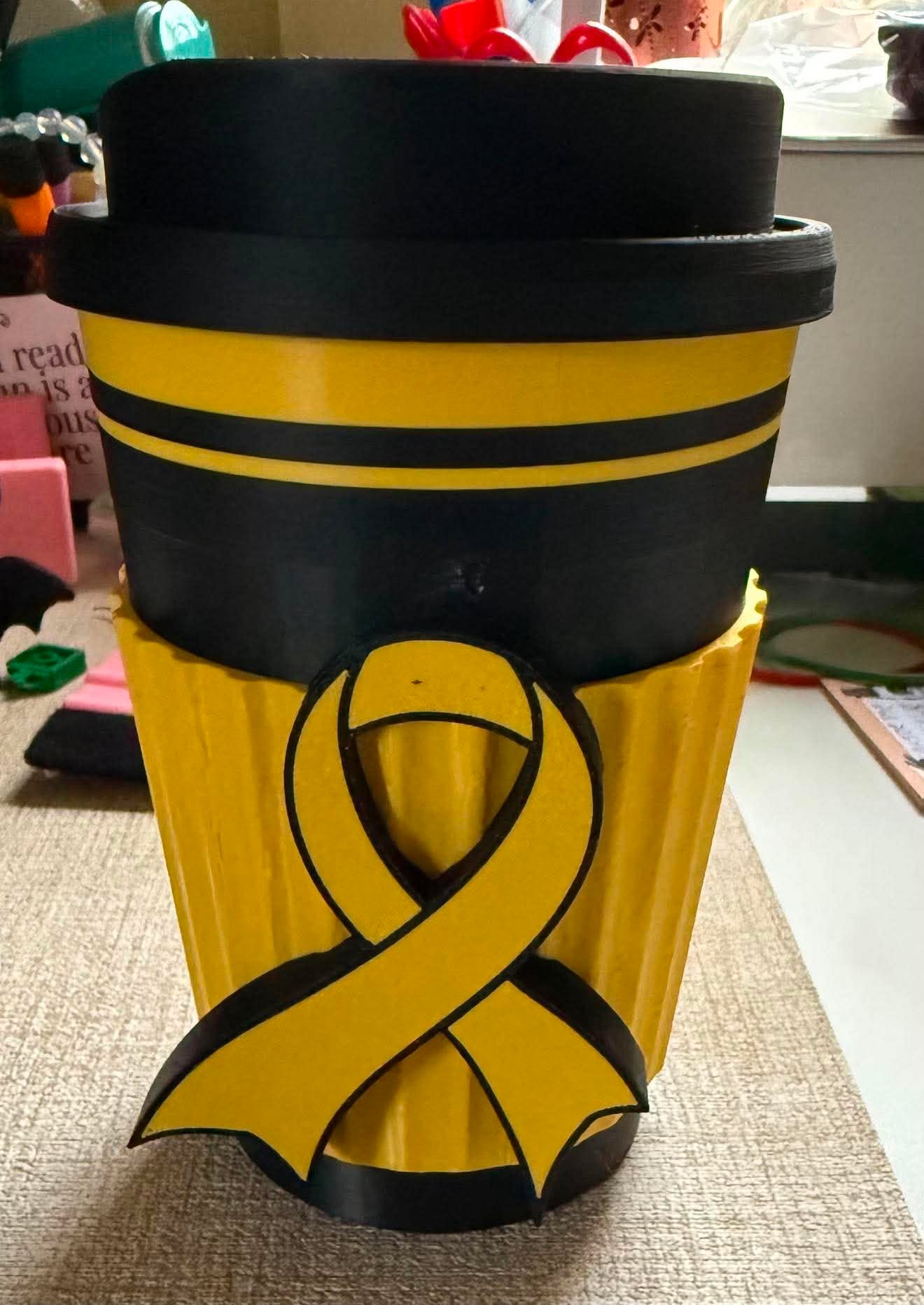 Awareness ribbon planter cup